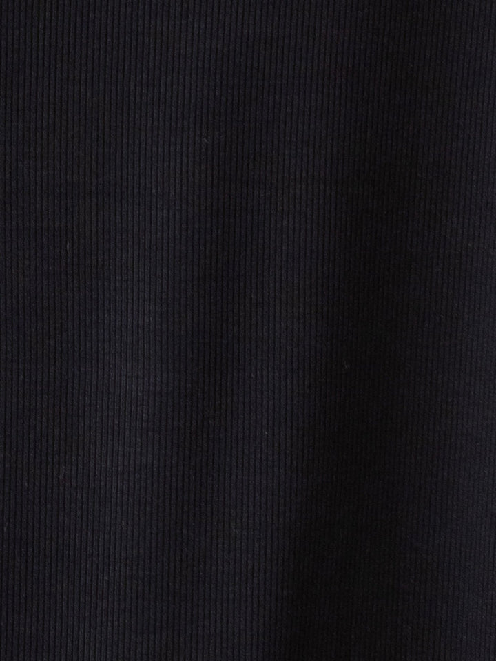Women's Rib-Knit Bamboo Lounge T-Shirt - Black