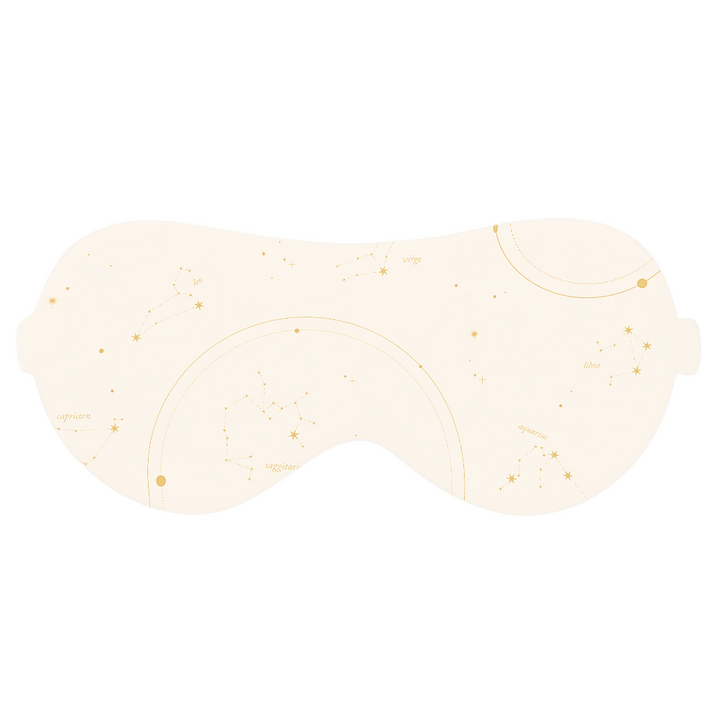 Astrology Satin Eye Mask - Beige