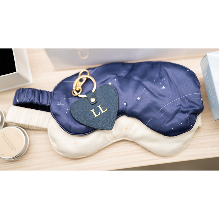 Astrology Satin Eye Mask - Beige