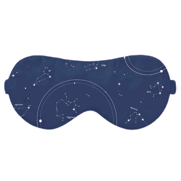 Astrology Satin Eye Mask - Navy