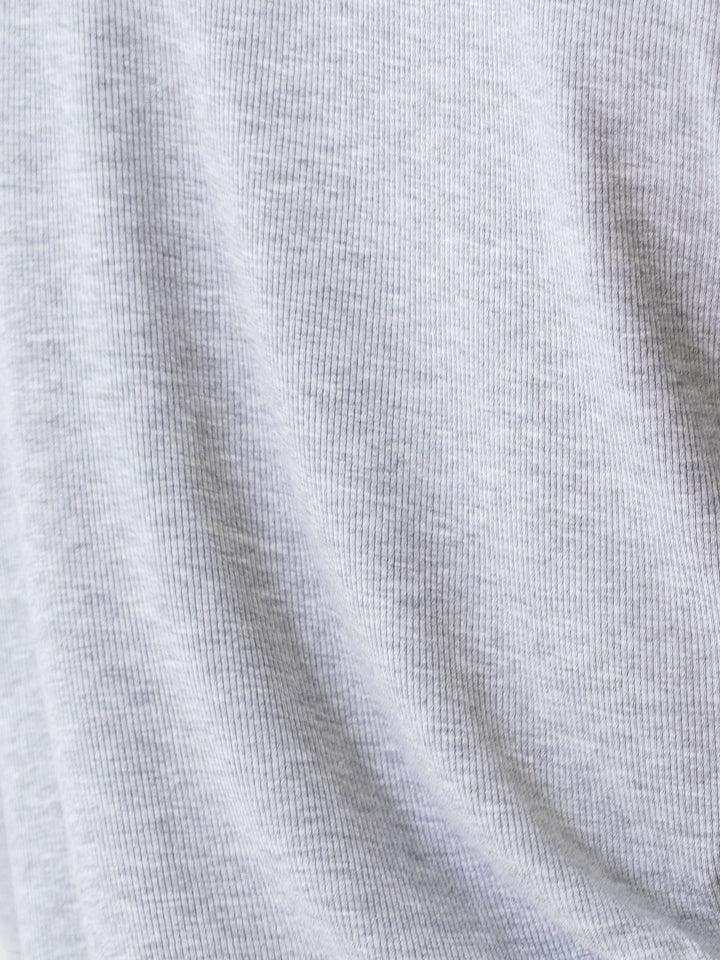 Women's Rib-Knit Bamboo Lounge T-Shirt - Grey