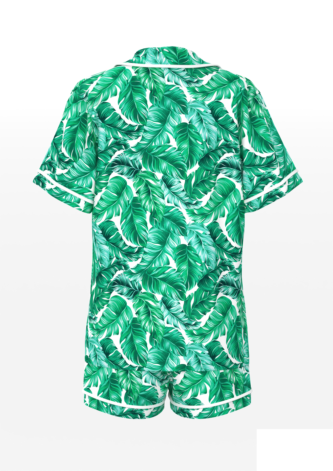 Personalised Men's Satin Pyjama Set - Hamptons Short Sleeve