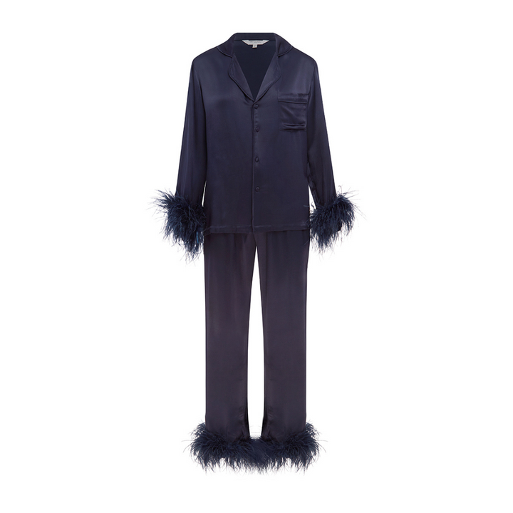 Kids Feather Pyjama Winter Set - Navy