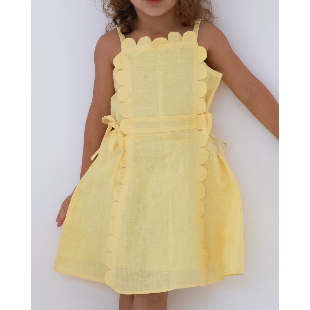chinese dress ladies Freya Smocked Linen Midi Dress main image 0