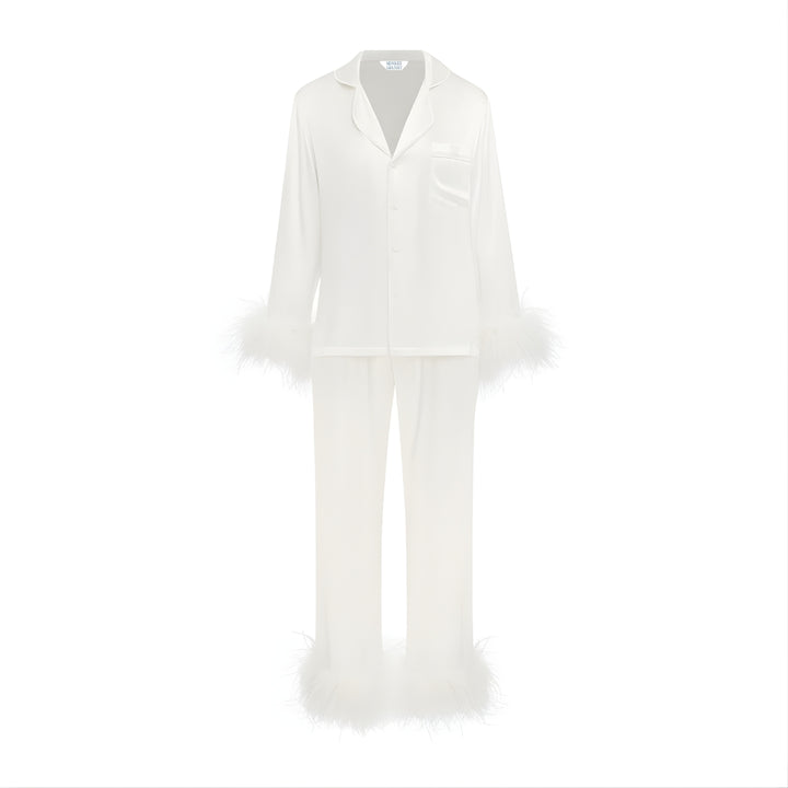 Ivory Feather Pyjama Winter Set - Lighter Feather Edition