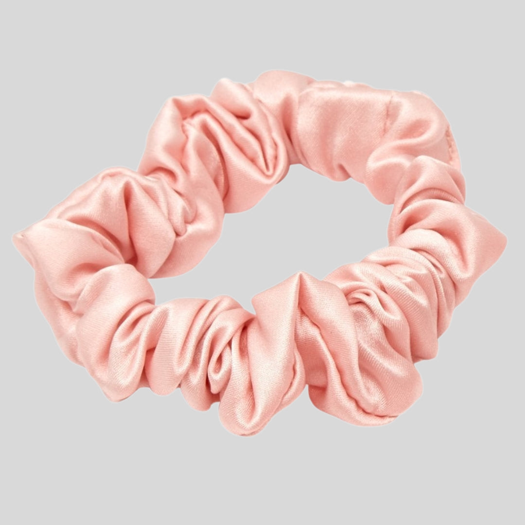 Silk Scrunchie Hair Ties Luxe Accessory – Pink