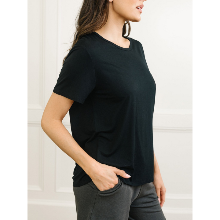 Women's Jersey Bamboo Lounge T-Shirt - Black