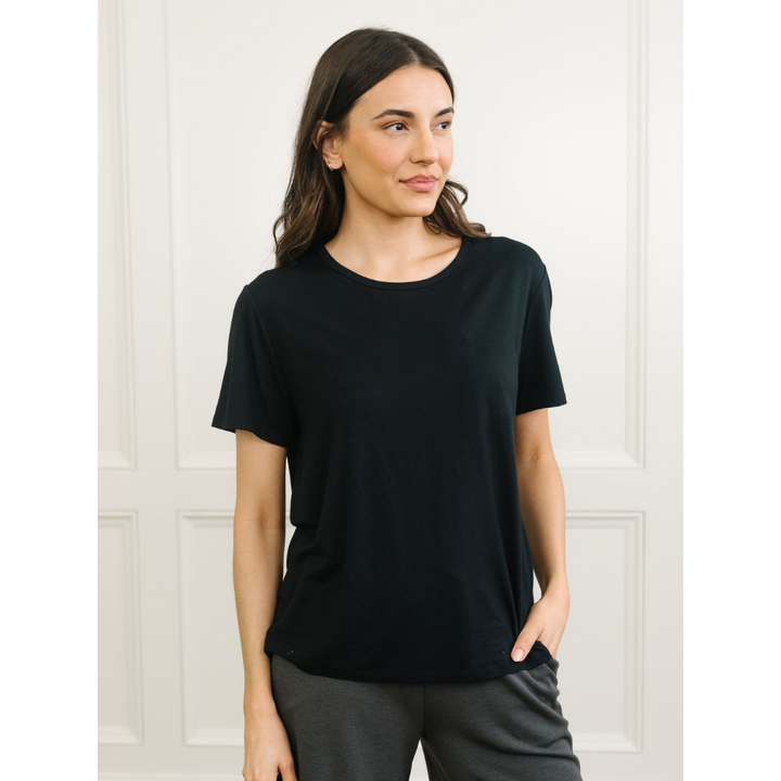 Women's Jersey Bamboo Lounge T-Shirt - Black