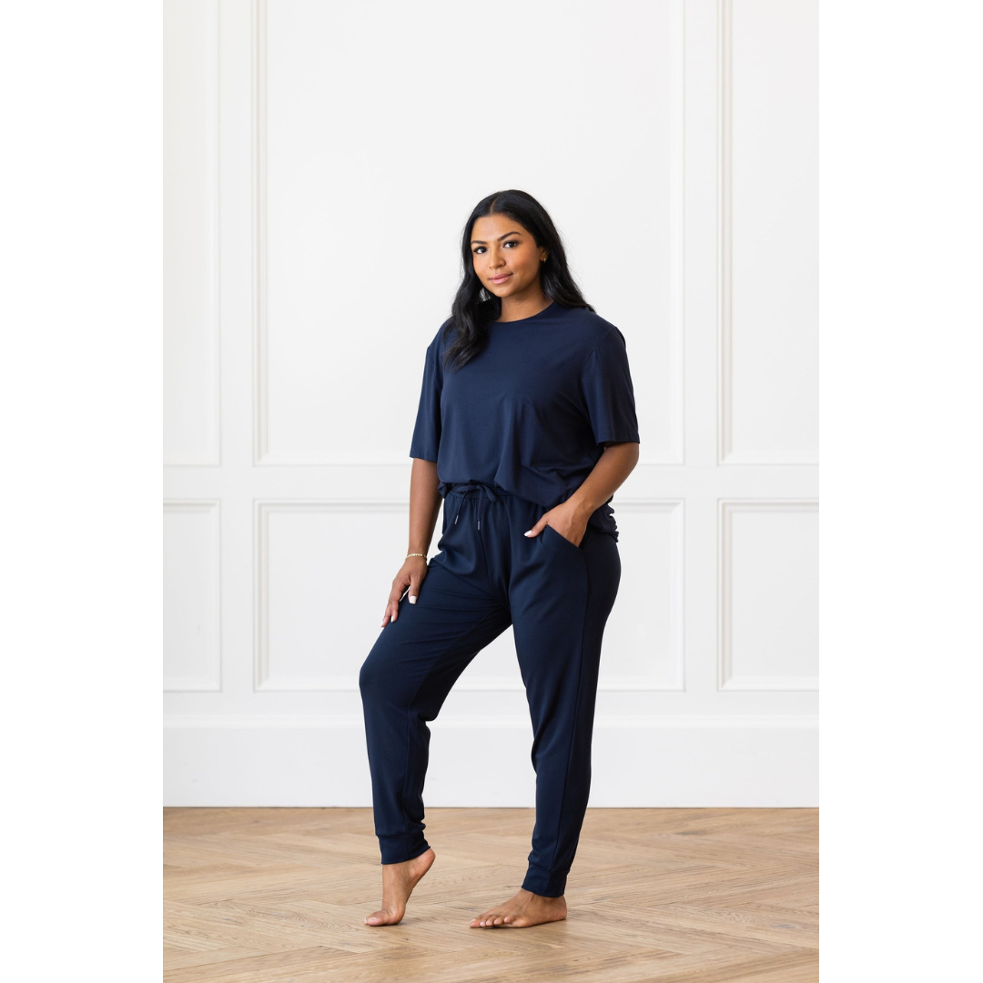 Women's Jersey Bamboo Lounge T-Shirt - Navy