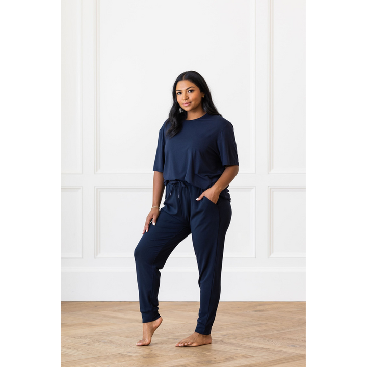 Women's Jersey Bamboo Lounge T-Shirt - Navy