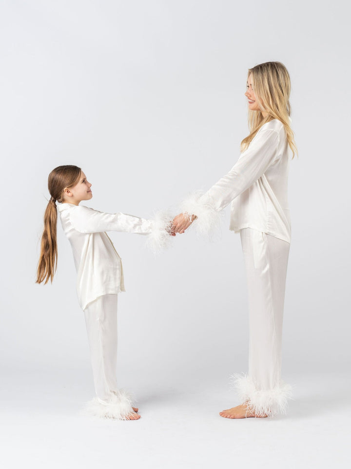 Ivory Feather Pyjama Winter Set