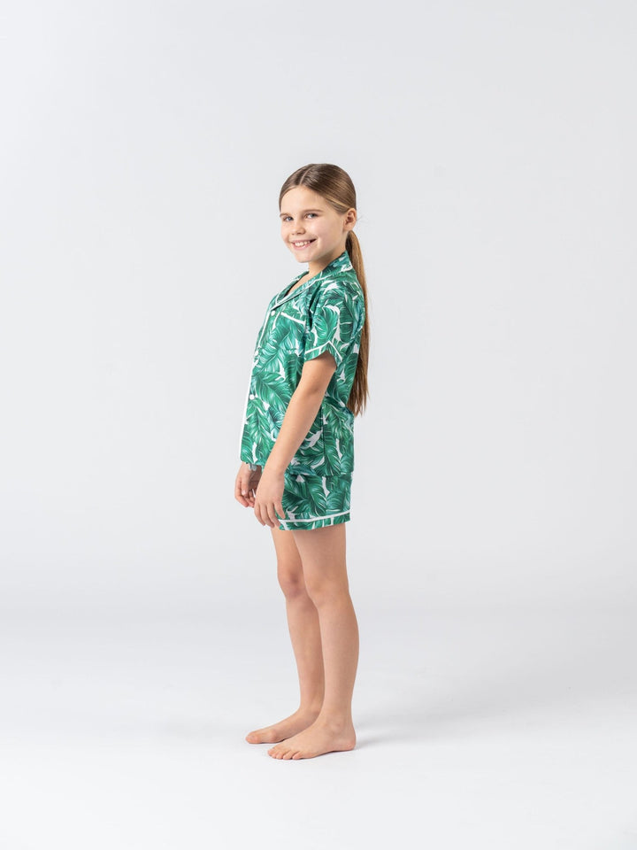 Kids Personalised Pyjama Set - Short Sleeve Hamptons Print