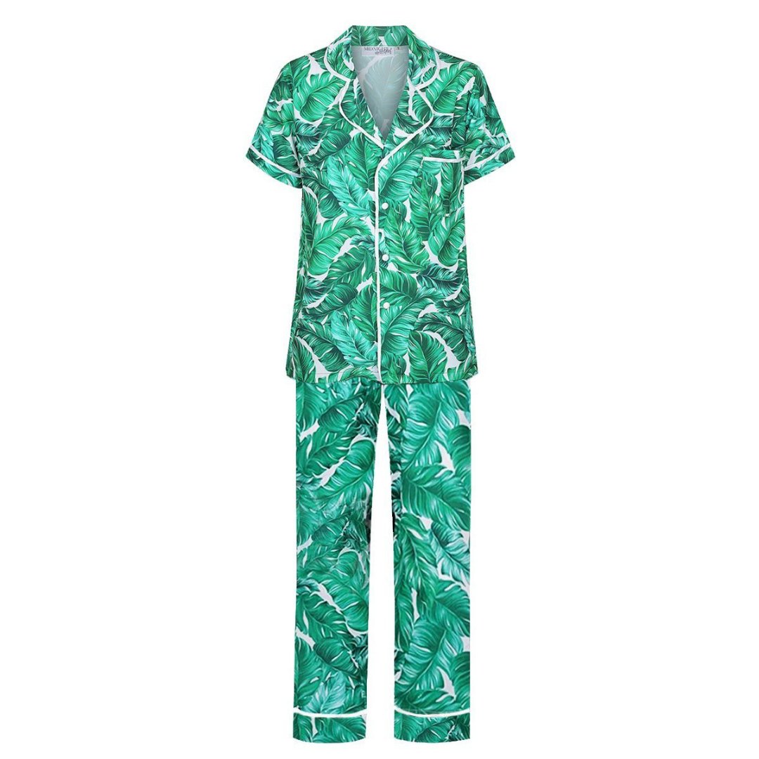 Limited Edition Personalised Pyjama Set - Short Sleeve and Long Pants Hamptons Print