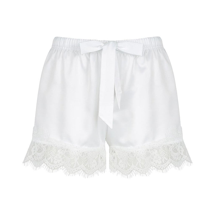 Satin Personalised Lace Camisole Set - White