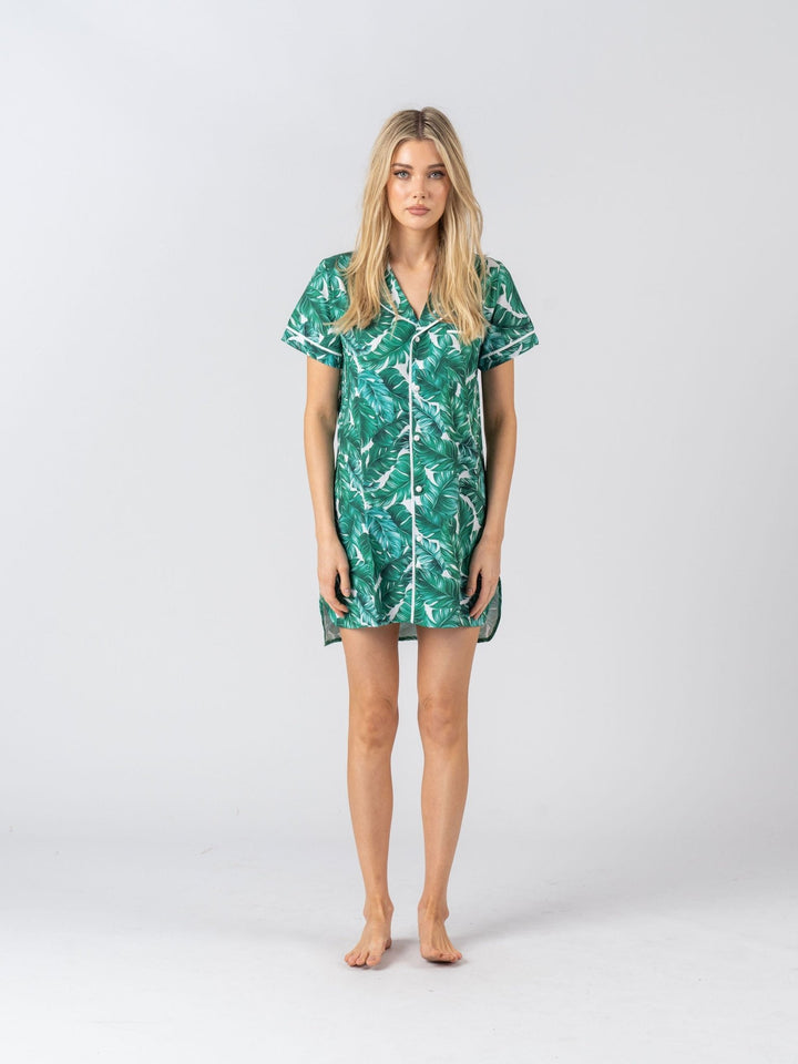 Personalised Short Sleeve Boyfriend Shirt - Hamptons Print