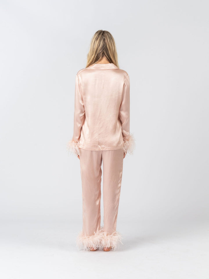 Pink Feather Pyjama Winter Set