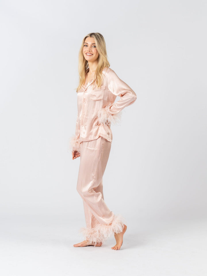 Pink Feather Pyjama Winter Set