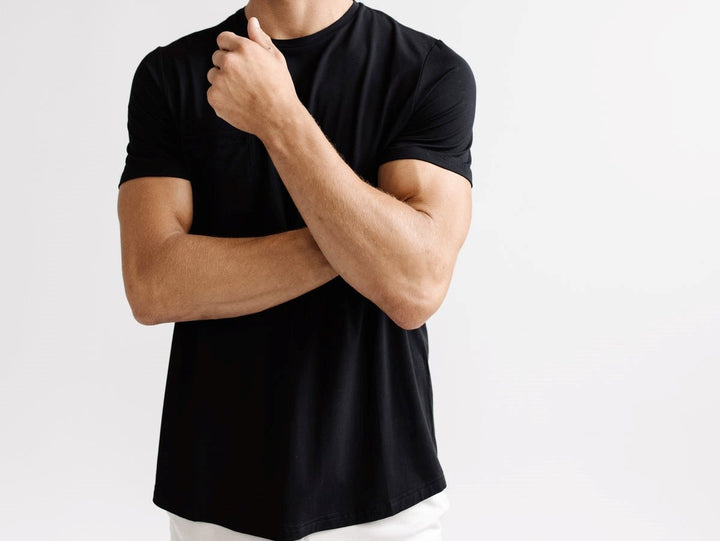 Men's Personalised Jersey Bamboo Lounge T-Shirt - Black