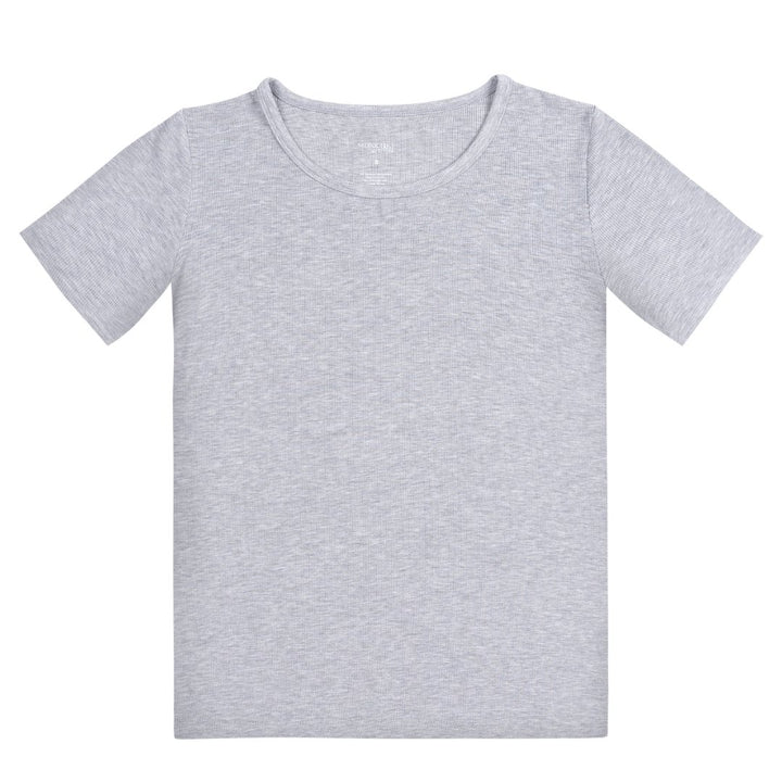 Men's Rib-Knit Bamboo Lounge T-Shirt - Grey