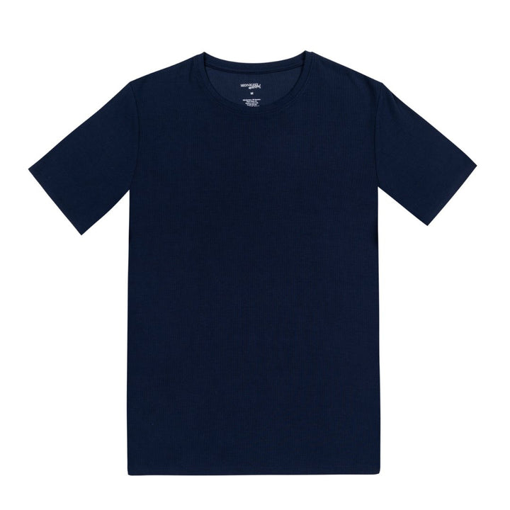 Men's Rib-Knit Bamboo Lounge T-Shirt - Navy