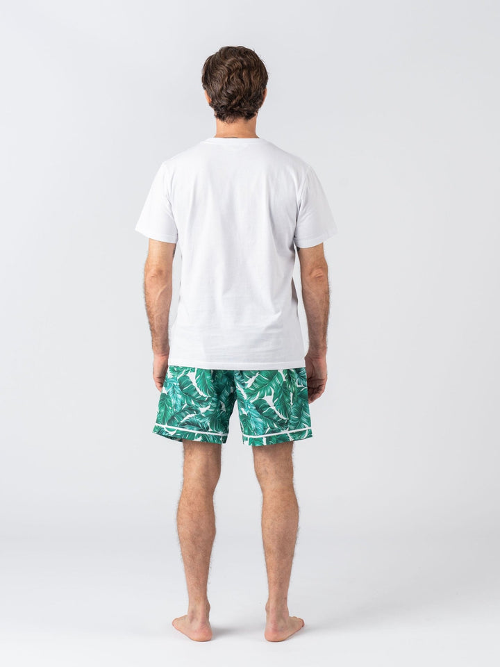 Men's Personalised Pyjama Set - Cotton Shirt with Hamptons Print Shorts