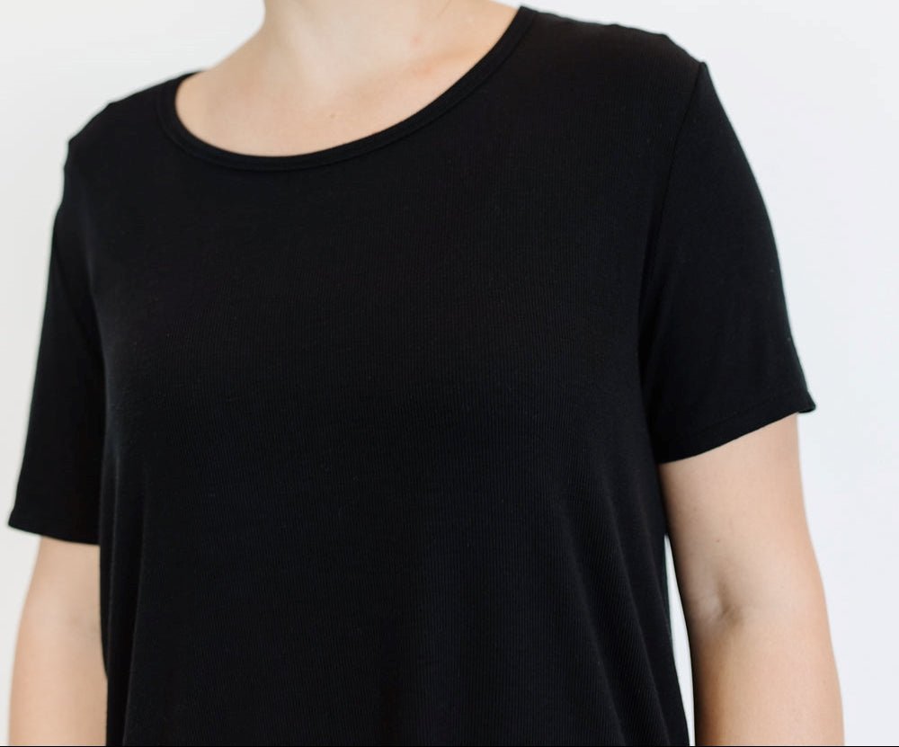 Women's Jersey Bamboo Lounge T-Shirt - Black