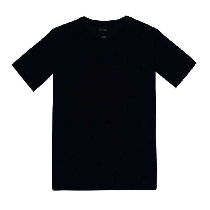 Women's Rib-Knit Bamboo Lounge T-Shirt - Black
