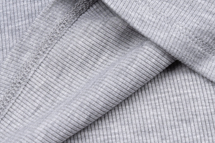 Women's Rib-Knit Bamboo Lounge T-Shirt - Grey