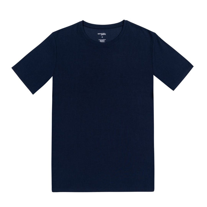 Women's Rib-Knit Bamboo Lounge T-Shirt - Navy