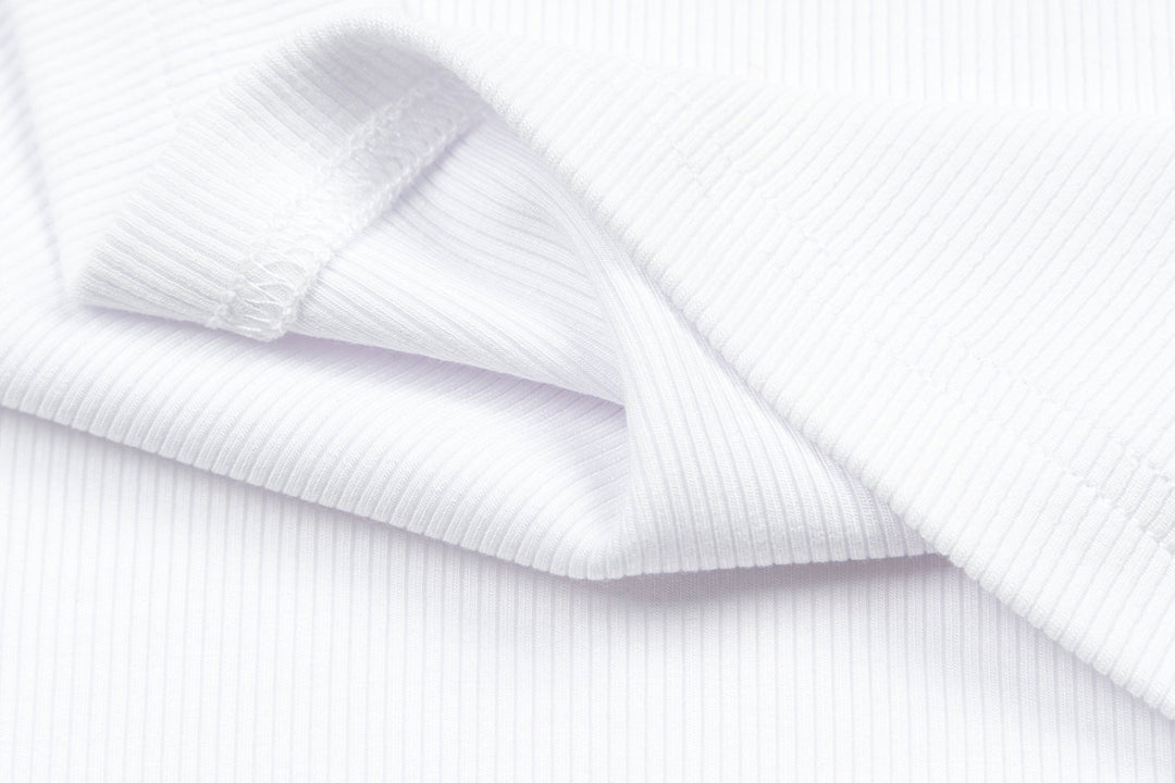 Women's Rib-Knit Bamboo Lounge T-Shirt - White