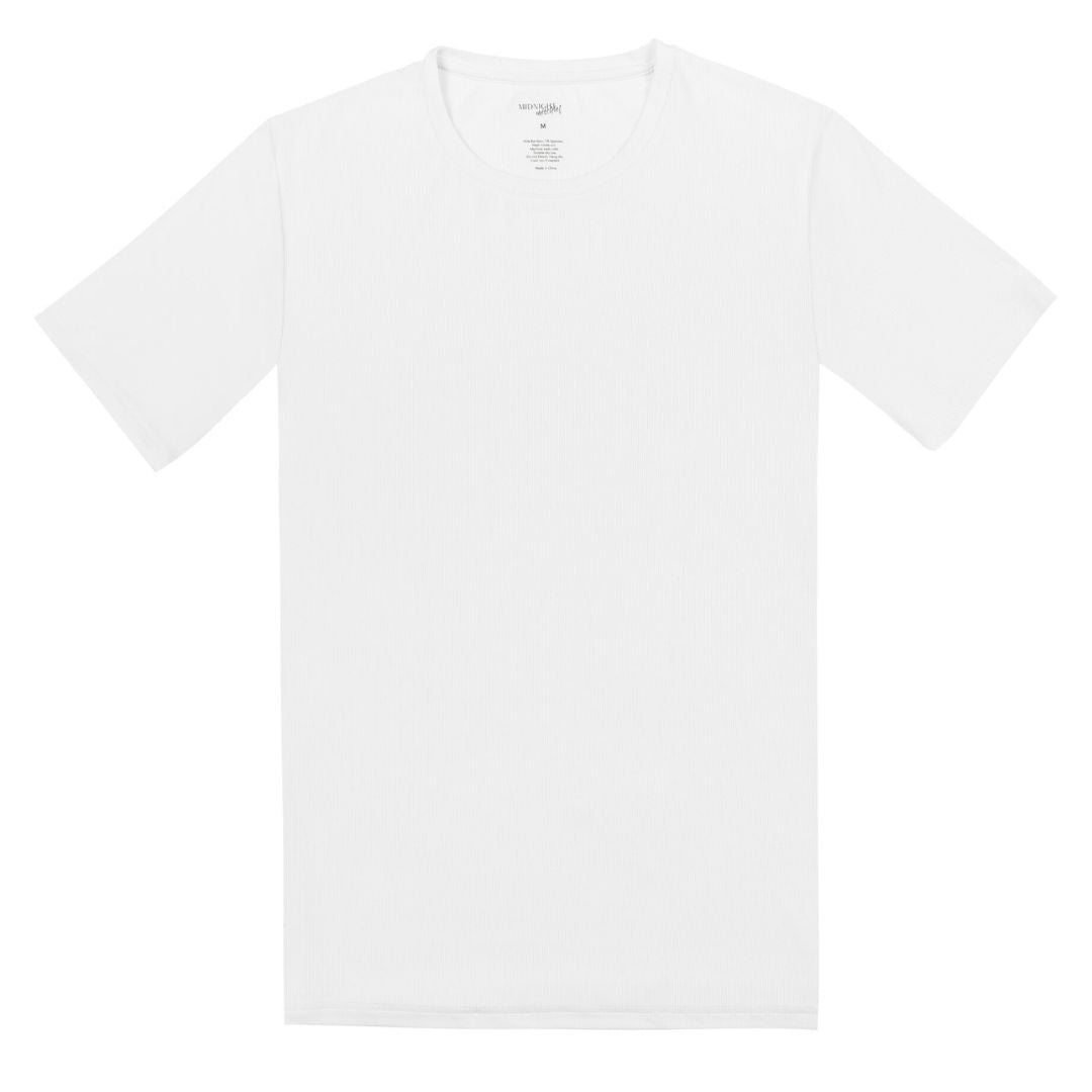 Women's Rib-Knit Bamboo Lounge T-Shirt - White