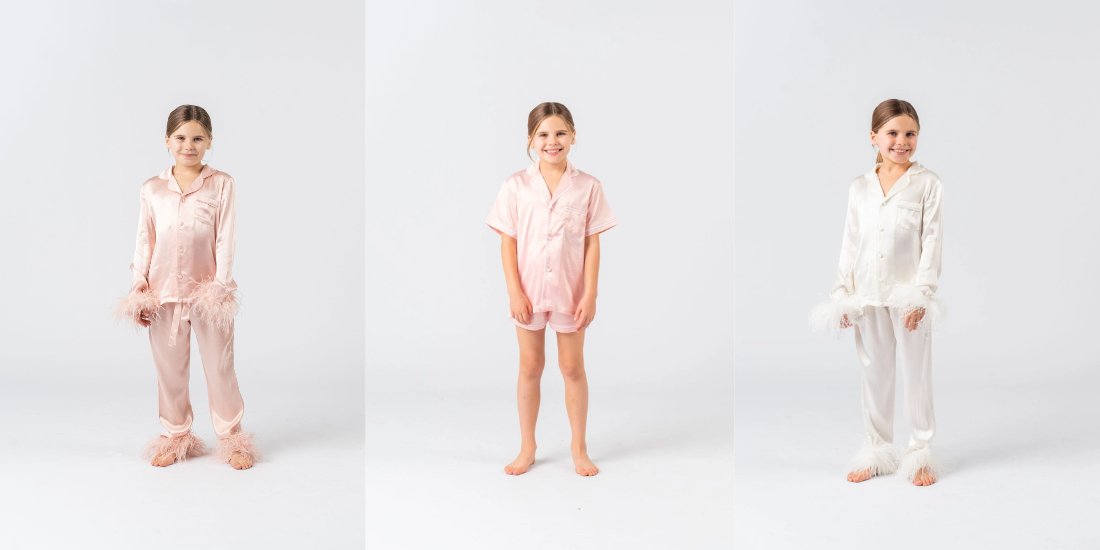 Personalised Sleepwear Silky Satin Pyjama Sets Midnight Mischief