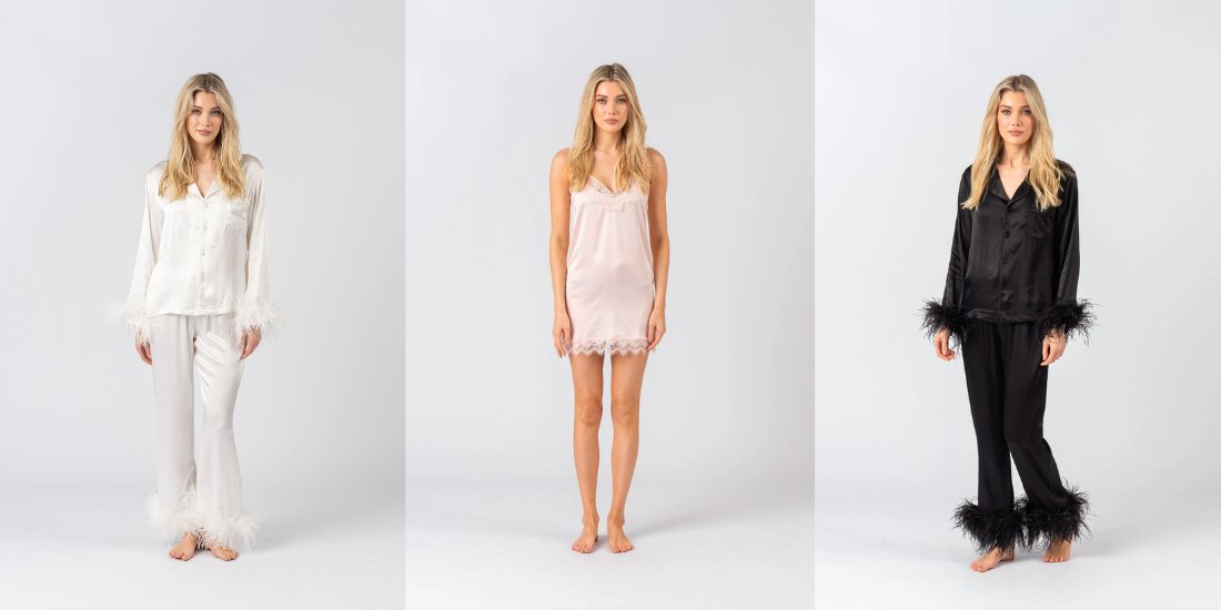 Personalised Sleepwear Silky Satin Pyjama Sets Midnight Mischief