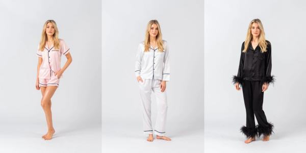 Personalised Sleepwear Silky Satin Pyjama Sets Midnight Mischief