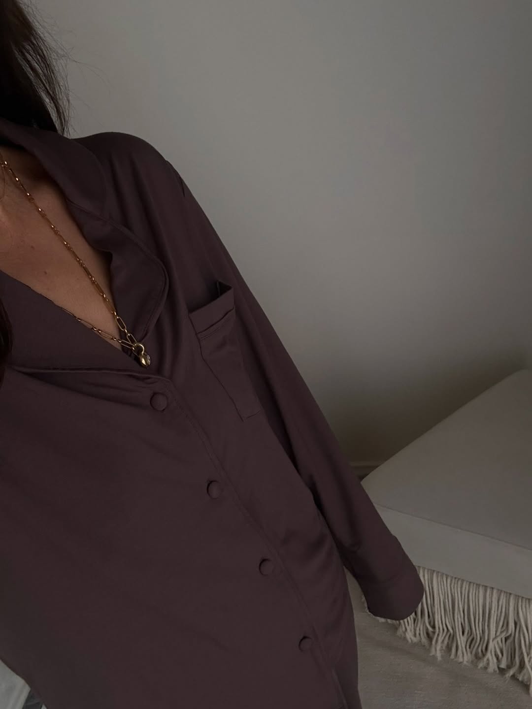 Midnight Modal Winter Pyjamas - Cacao Brown