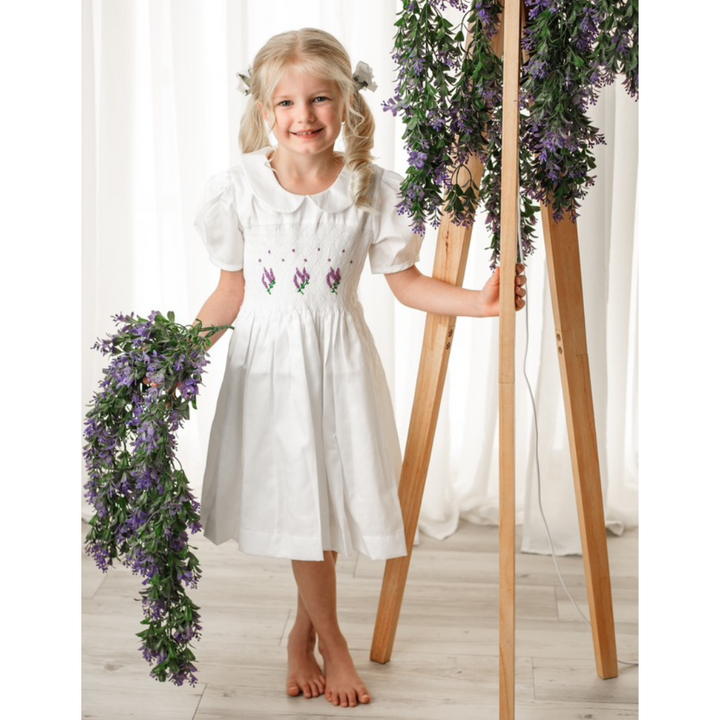 Art Jon - Lavender Handsmocked Dress