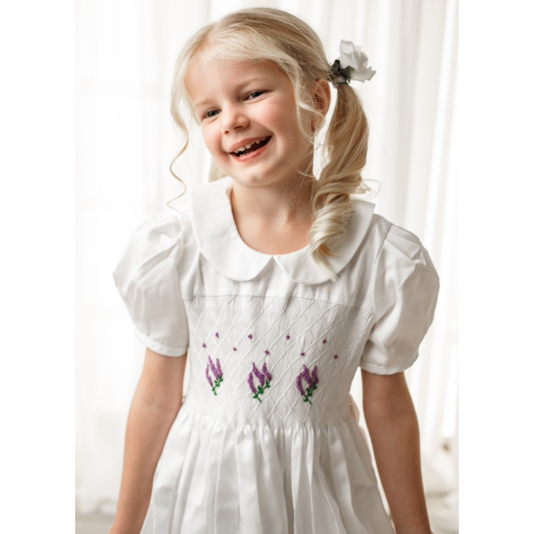 Art Jon - Lavender Handsmocked Dress
