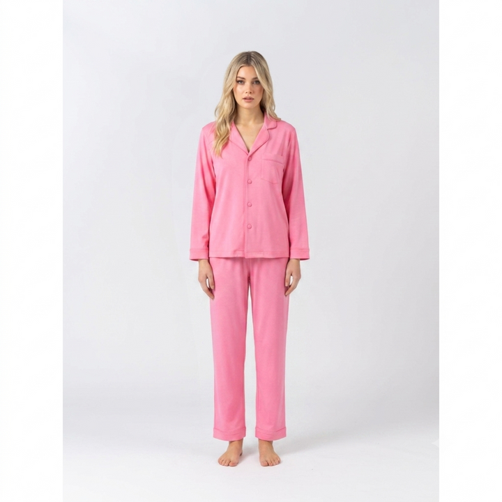 Limited Edition Midnight Modal Winter Pyjamas - Candy Pink