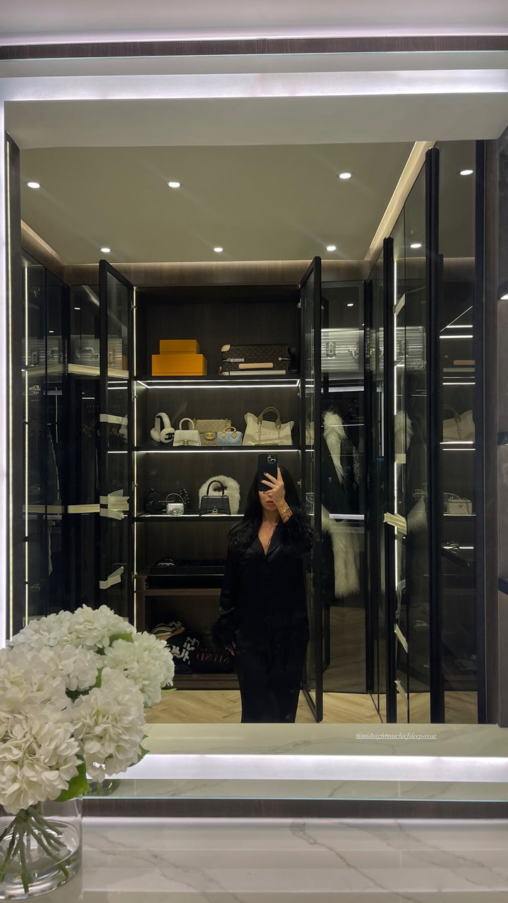 Black Feather Pyjama Winter Set