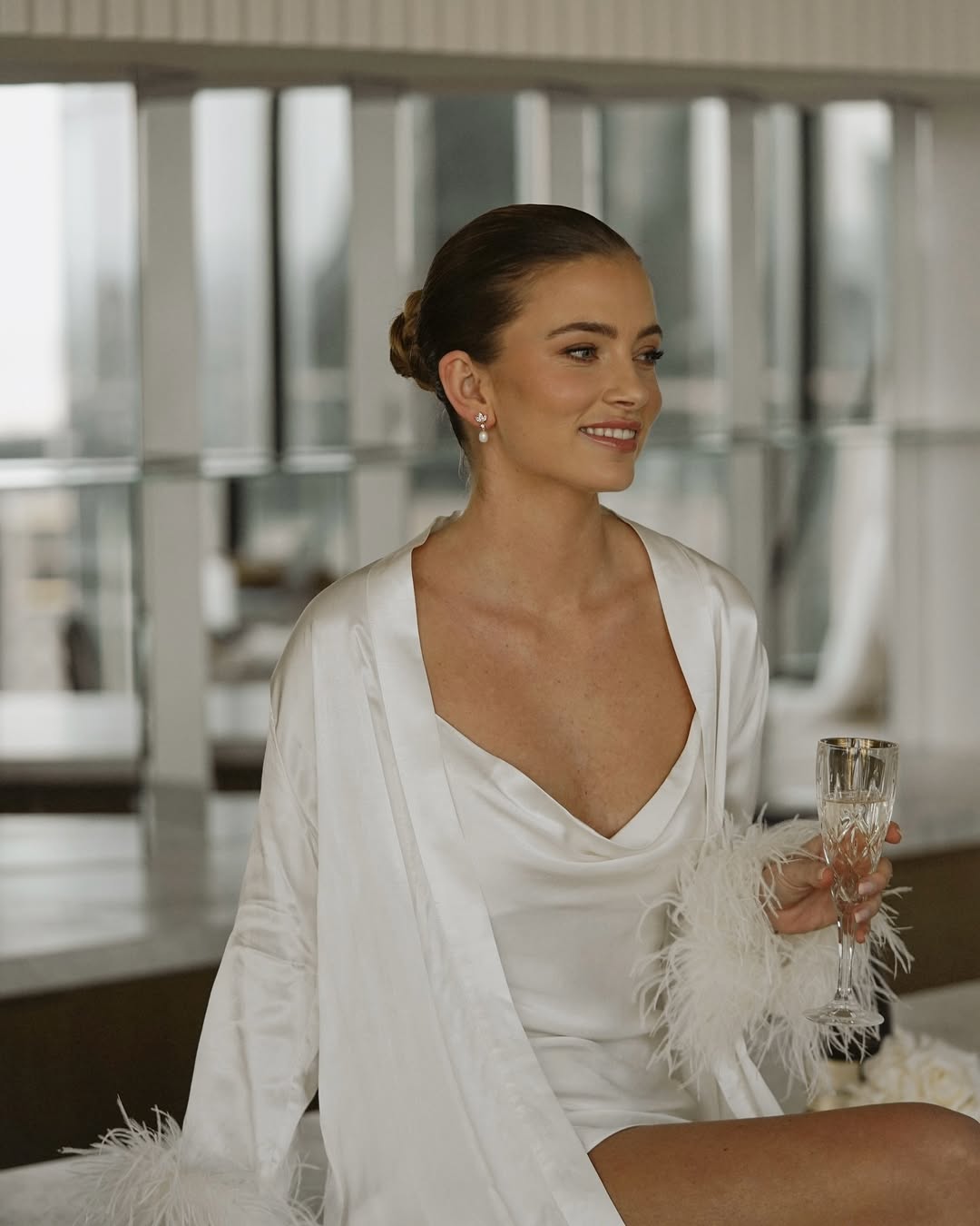 Ivory Cowl Neck Nightie
