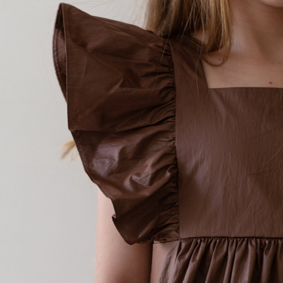 Kids Georgia Dress - Chocolate Brown
