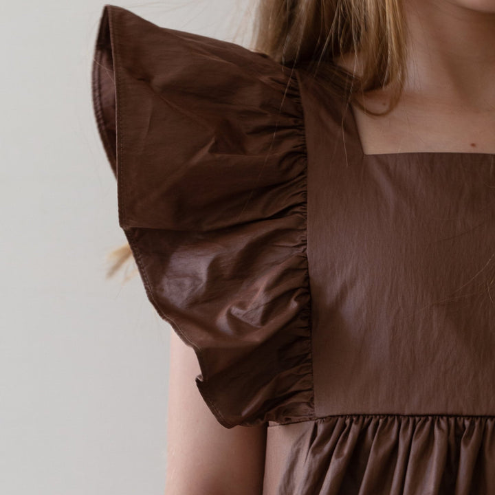 Kids Georgia Dress - Chocolate Brown