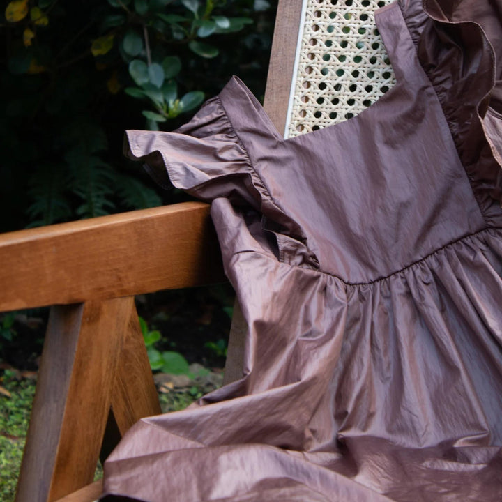 Kids Georgia Dress - Chocolate Brown