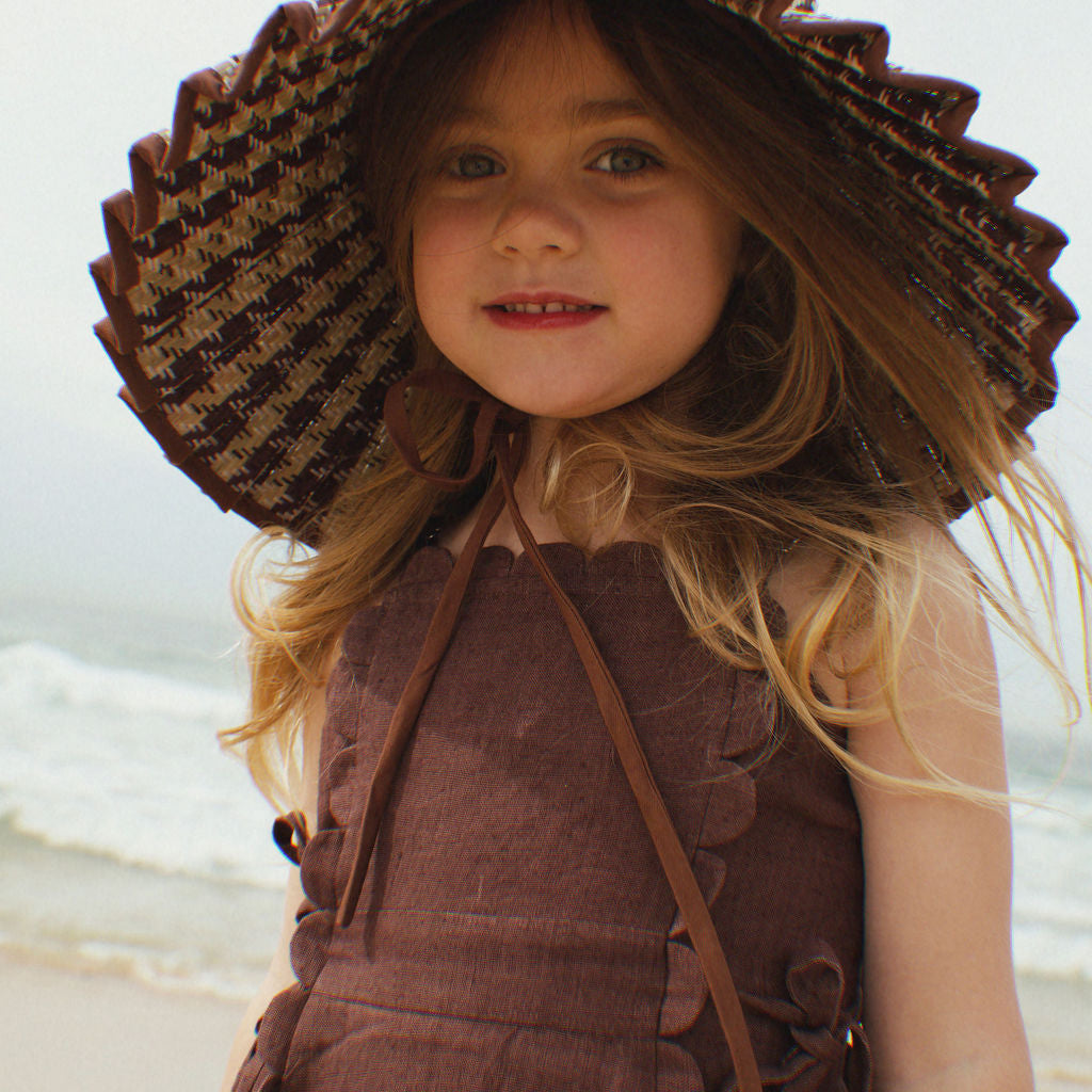 The Freya Linen Dress Brown