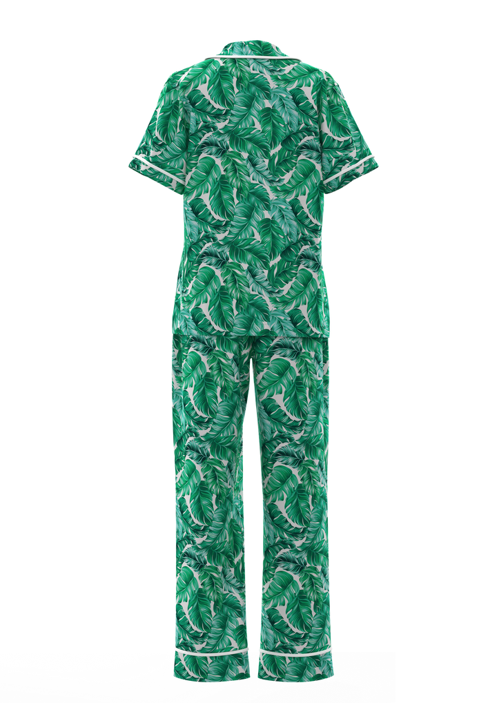 Men's Limited Edition Personalised Pyjama Set - Short Sleeve & Long Pants Hamptons Print