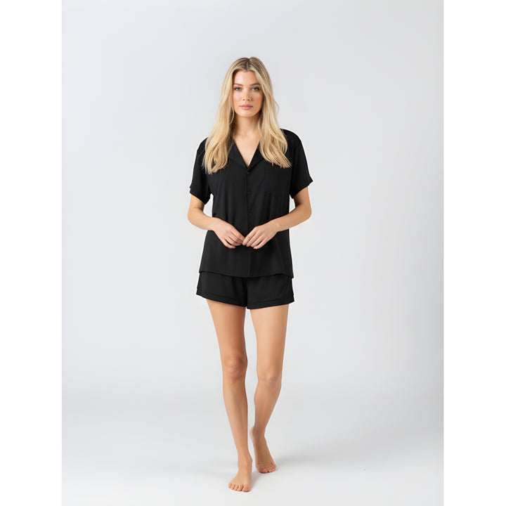 Midnight Modal Summer Pyjamas - Black