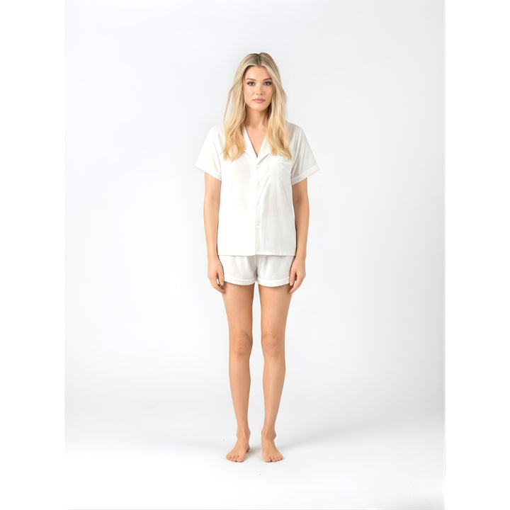 Midnight Modal Summer Pyjamas - White