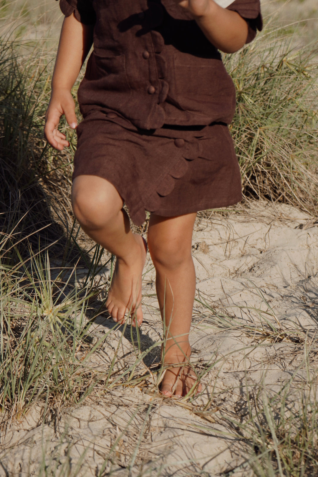 The Luna Brown Linen Skirt