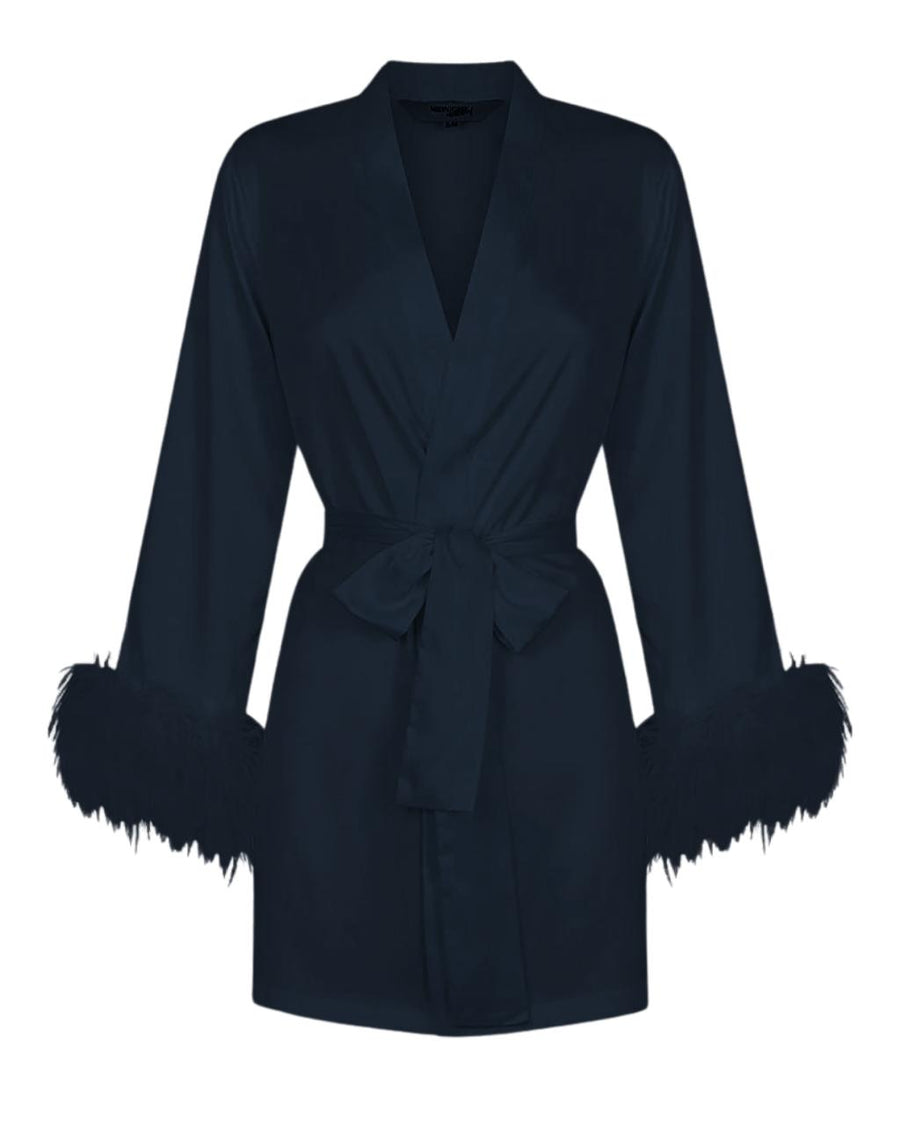 Luxe Personalised Feather Robes – Midnight Mischief Sleepwear