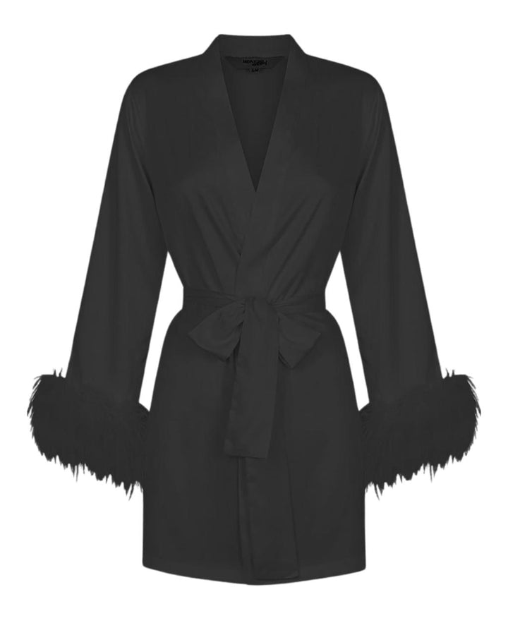 Luxe Personalised Feather Robes – Midnight Mischief Sleepwear